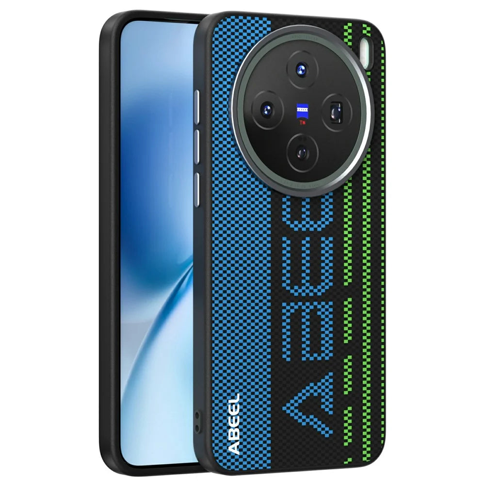 ABEEL For vivo X200s 5G Magnetic Case Micro-Embossing 6D Printed PC TPU Aluminum Alloy Leather Phone Cover - Outstanding No. 1 - 1