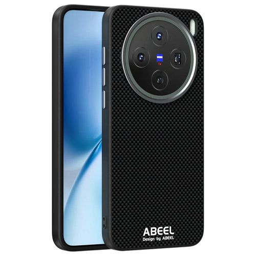 ABEEL For vivo X200s 5G Magnetic Case Printed PC TPU Aluminum Alloy Leather Phone Cover - Black - 1