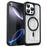 For iPhone 16 Pro Max Case Compatible with MagSafe TPU + PC Shockproof Phone Back Cover - Black - 1