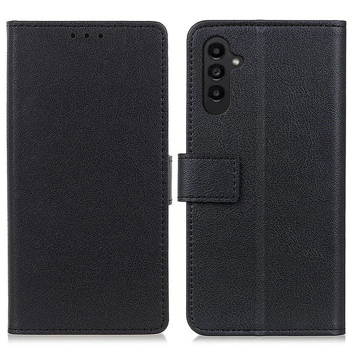 Mobile Phone Case for Samsung Galaxy A14 5G / A14 4G PU Leather Stand Wallet Magnetic Clasp Cell Phone Cover - Black - 1