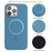 BINFEN COLOR BF40 For iPhone 16 Pro Max Case Compatible with MagSafe Electroplated PU + TPU Phone Back Cover - Baby Blue - 3