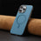 BINFEN COLOR BF40 For iPhone 16 Pro Max Case Compatible with MagSafe Electroplated PU + TPU Phone Back Cover - Baby Blue - 5