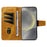 For Samsung Galaxy S24 / Galaxy S25 Leather Case Wallet Stand Grids Imprinted Phone Cover with Strap - Yellow - 2