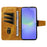 For Samsung Galaxy A36 5G Leather Case Wallet Stand Grids Imprinted Phone Cover with Strap - Yellow - 2