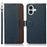 KHAZNEH For iPhone 17 Case RFID Blocking Wallet Litchi Texture PU Leather Phone Cover - Blue - 1