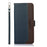 KHAZNEH For iPhone 17 Case RFID Blocking Wallet Litchi Texture PU Leather Phone Cover - Blue - 6