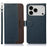 KHAZNEH For iPhone 18 Pro Max / 17 Pro Max Case RFID Blocking Wallet Litchi Texture PU Leather Phone Cover - Blue - 1