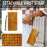 For iPhone 15 Pro Leather Case Wallet Stand Grids Imprinted Phone Cover with Strap - Yellow - 5