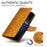 For iPhone 14 Pro Leather Case Wallet Stand Grids Imprinted Phone Cover with Strap - Yellow - 4