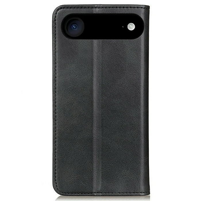 For iPhone Air Case Split Leather Flip Wallet Phone Cover - Black - 7