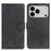 For iPhone 18 Pro / 17 Pro Case Cowhide Texture Leather Wallet Stand Phone Cover - Black - 1