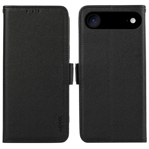 ABEEL For iPhone Air Case Litchi Texture Leather RFID Blocking Phone Cover - Black - 1