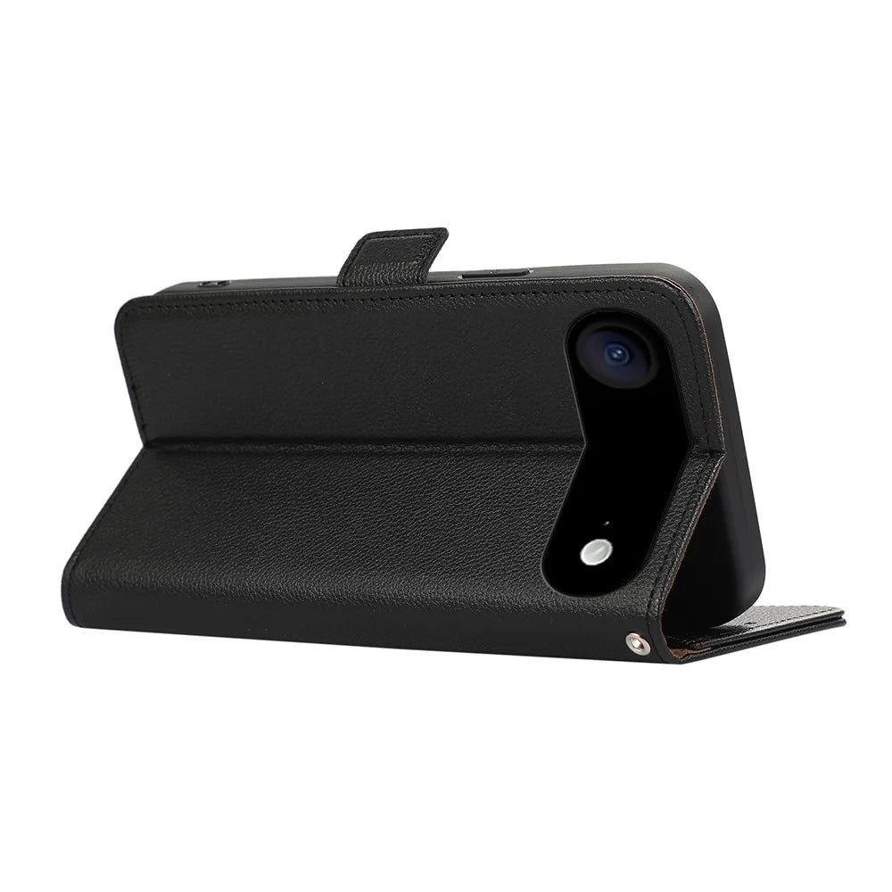 ABEEL For iPhone Air Case Litchi Texture Leather RFID Blocking Phone Cover - Black - 3