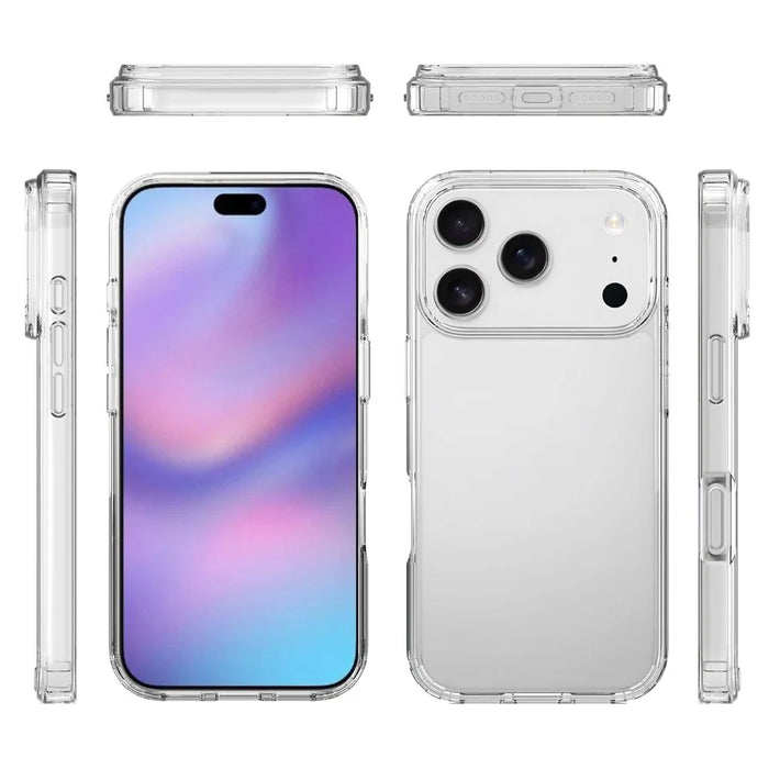 For iPhone 17 Pro Clear Case TPU + Acrylic Shockproof Phone Back Cover - 2