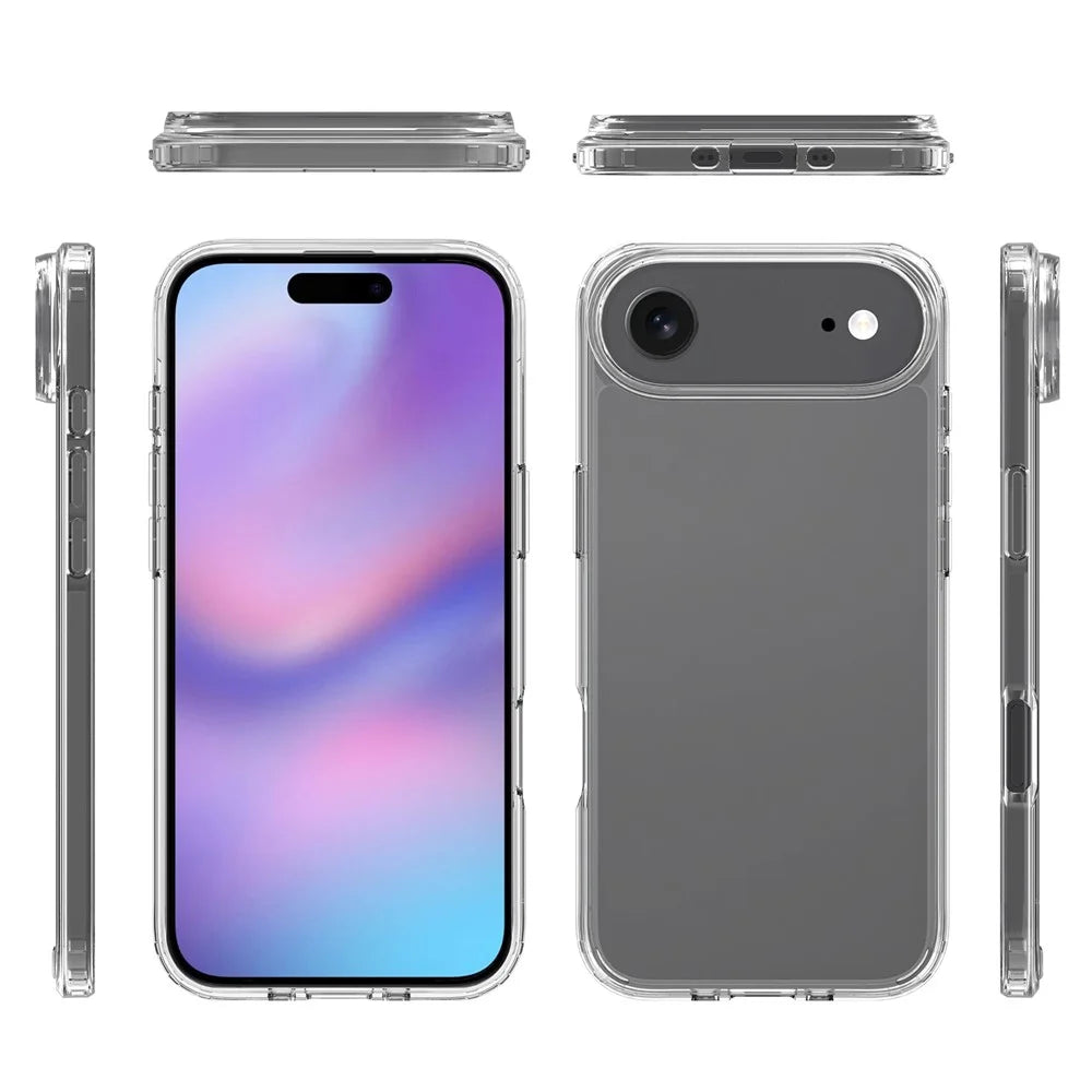For iPhone Air Clear Case TPU + Acrylic Shockproof Phone Back Cover - 2