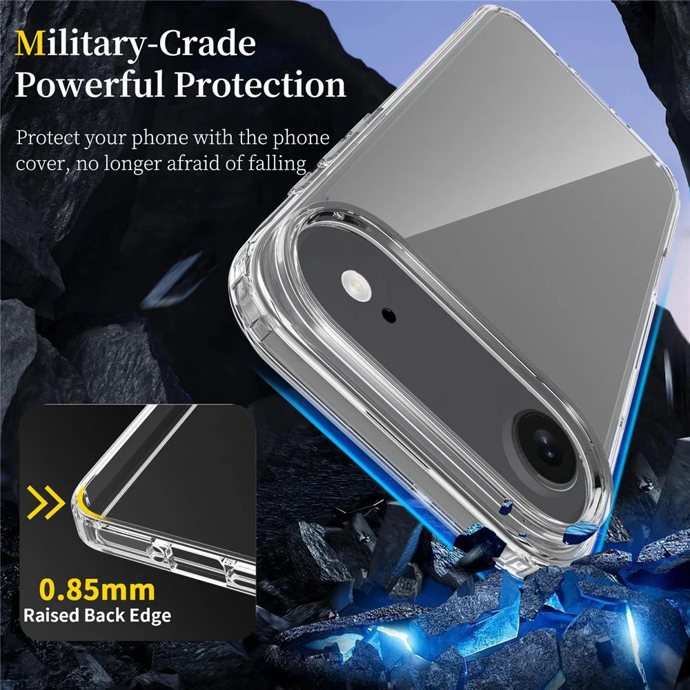 For iPhone Air Clear Case TPU + Acrylic Shockproof Phone Back Cover - 4