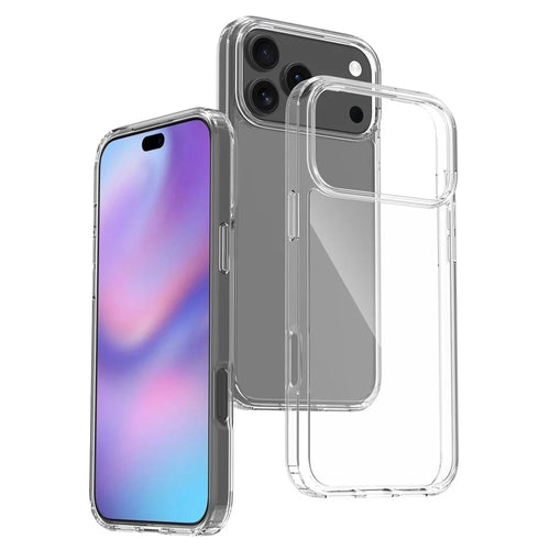 For iPhone 17 Pro Max Clear Case TPU + Acrylic Shockproof Phone Back Cover - 1