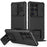 For Samsung Galaxy S25 Ultra Case Camera Slider PC + TPU Phone Cover with Kickstand - Black - 1