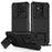For Samsung Galaxy S24 FE Case Camera Slider PC + TPU Phone Cover with Kickstand - Black - 1