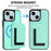 For iPhone 15 Plus Magnetic Case TPU + PU Leather Phone Back Cover with Detachable Card Holder - Mint Green - 3