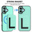 For iPhone 16 Plus Magnetic Case TPU + PU Leather Phone Back Cover with Detachable Card Holder - Mint Green - 3