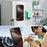 For iPhone 16 Pro Max Magnetic Case TPU + PU Leather Phone Back Cover with Detachable Card Holder - Mint Green - 7