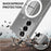 For Samsung Galaxy Z Fold7 5G Clear Phone Case Magnetic Case TPU+Acrylic Back Cover - Clear - 6