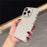 For iPhone 16 Pro Case Rhinestone Decor Glitter TPU Anti Drop Phone Cover - Pink - 5