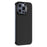 For iPhone 15 Pro Max Magnetic Case Lens Frame Kickstand Genuine Cow Leather + PC Borderless Phone Cover - Black - 2