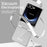 For Samsung Galaxy Z Flip7 5G Case Electroplating PC Folding Phone Cover - Silver - 5