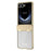 For Samsung Galaxy Z Flip7 5G Case Electroplating PC Folding Phone Cover with Screen Protector - Gold - 2