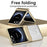For Samsung Galaxy Z Flip7 5G Case Electroplating PC Folding Phone Cover with Screen Protector - Gold - 7