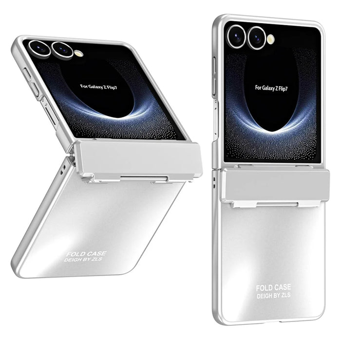 For Samsung Galaxy Z Flip7 5G Case Electroplating Hard PC Protective Phone Cover - Silver - 1