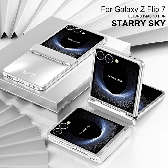 For Samsung Galaxy Z Flip7 5G Case Electroplating Hard PC Protective Phone Cover - Silver - 4