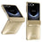 For Samsung Galaxy Z Flip7 5G Case Electroplating Hard PC Protective Phone Cover with Screen Protector - Gold - 2