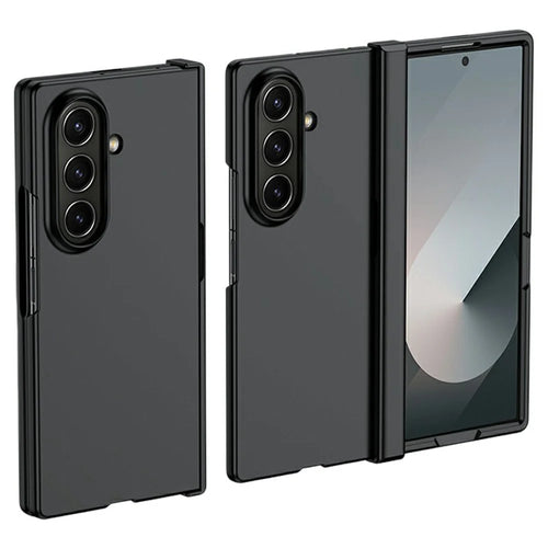 For Samsung Galaxy Z Fold7 5G Case Skin Feel PC Phone Cover with Hinge Protection - Black - 1