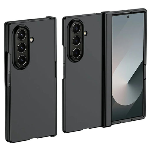 For Samsung Galaxy Z Fold7 5G Case Skin Feel PC Phone Cover with Hinge Protection - Black - 1