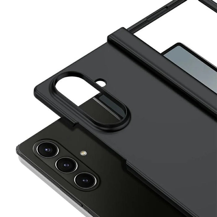 For Samsung Galaxy Z Fold7 5G Case Skin Feel PC Phone Cover with Hinge Protection - Black - 4