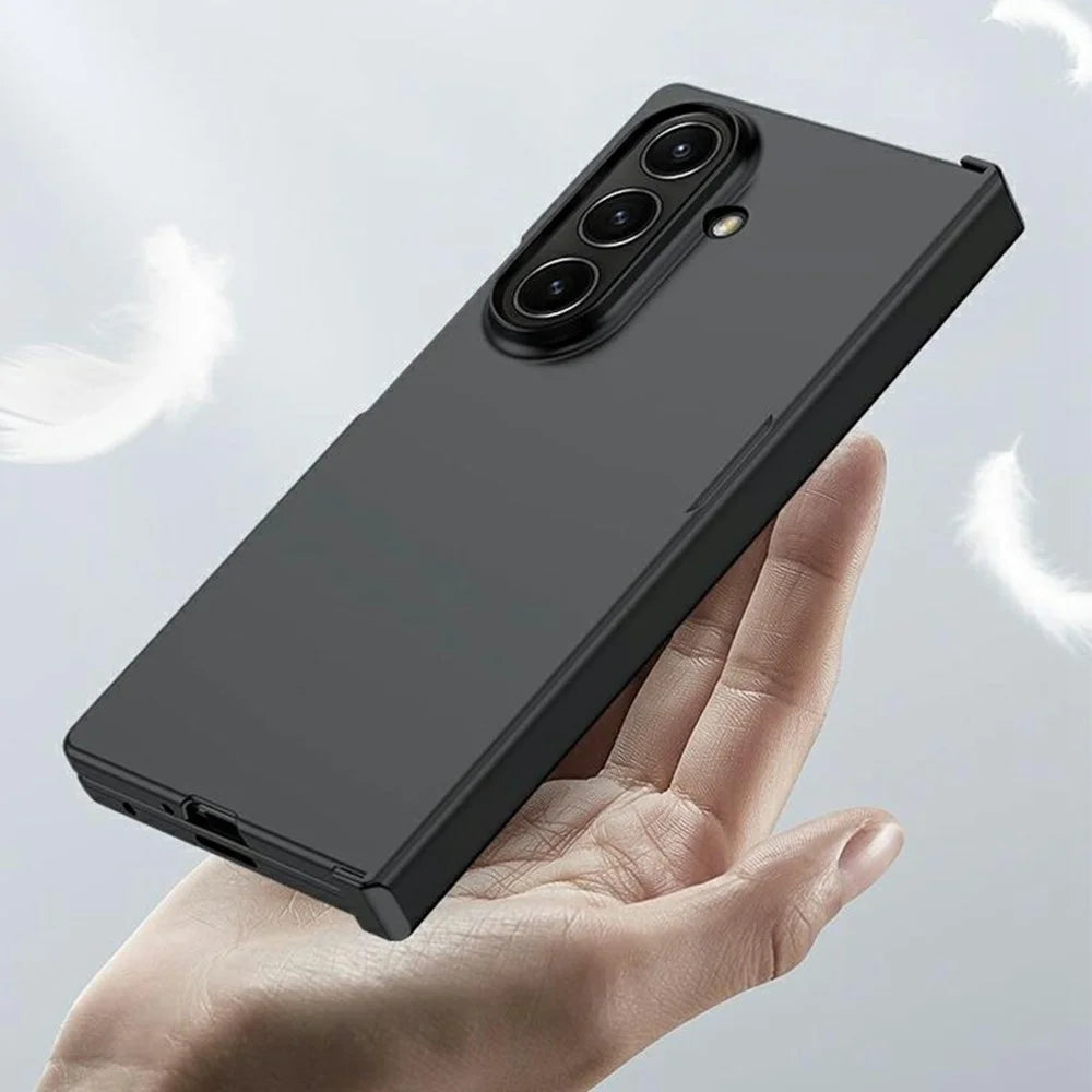 For Samsung Galaxy Z Fold7 5G Case Skin Feel PC Phone Cover with Hinge Protection - Black - 5