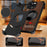 For iPhone 16 Pro Magnetic Case Wood Covered Metal Boardless Phone Back Cover with Kickstand - Black - 5