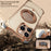 For iPhone 14 Pro Max Case PU Covered Metal Boardless Phone Back Cover with Kickstand - Gold - 2