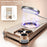 For iPhone 14 Pro Max Case PU Covered Metal Boardless Phone Back Cover with Kickstand - Gold - 7