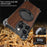 For iPhone 13 Pro Max Case Wood Covered Metal Boardless Phone Back Cover with Kickstand - Black - 2