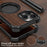 For iPhone 13 Pro Max Case Wood Covered Metal Boardless Phone Back Cover with Kickstand - Black - 4