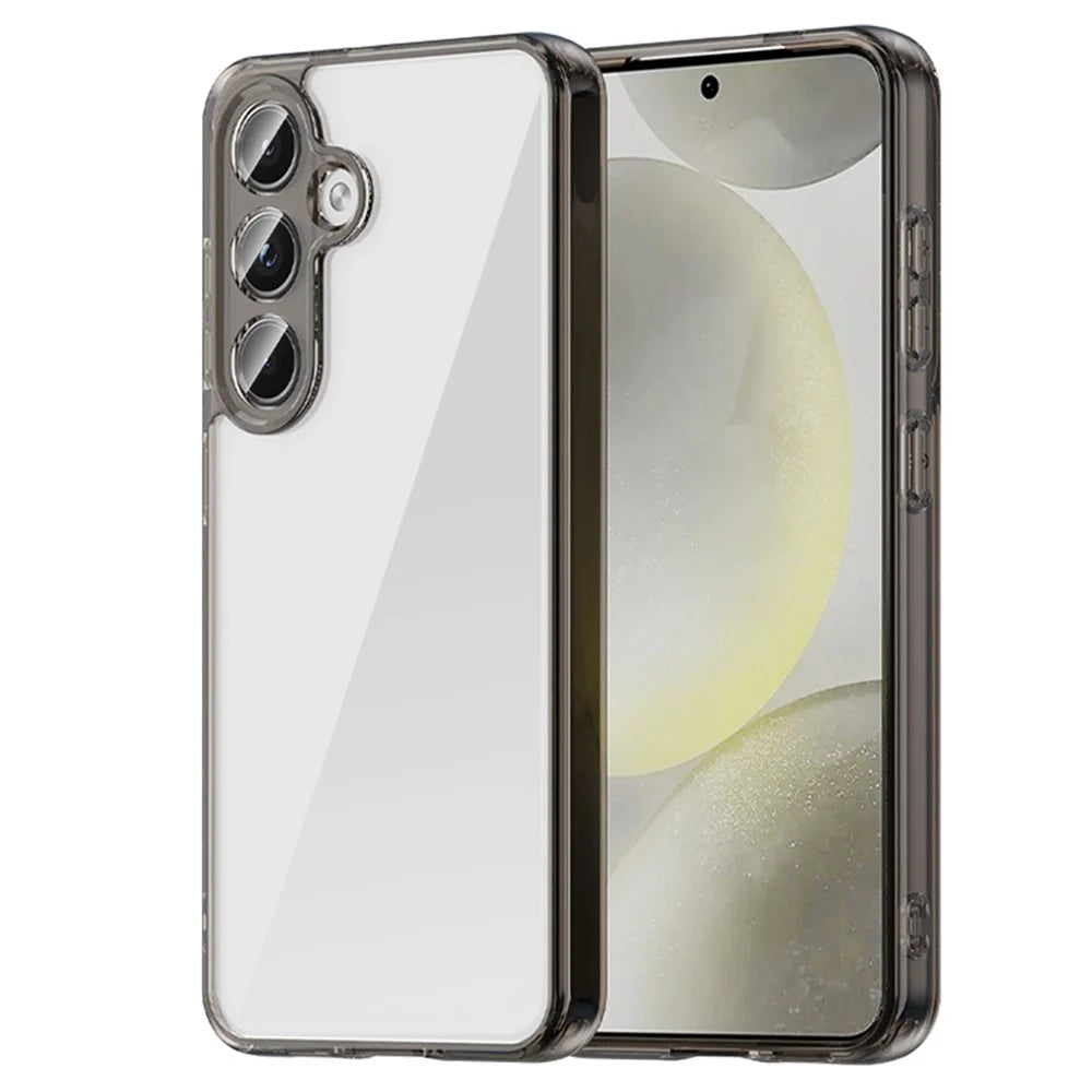 For Samsung Galaxy S24 Case TPU + Acrylic Phone Back Cover Anti Yellowing - Black - 1