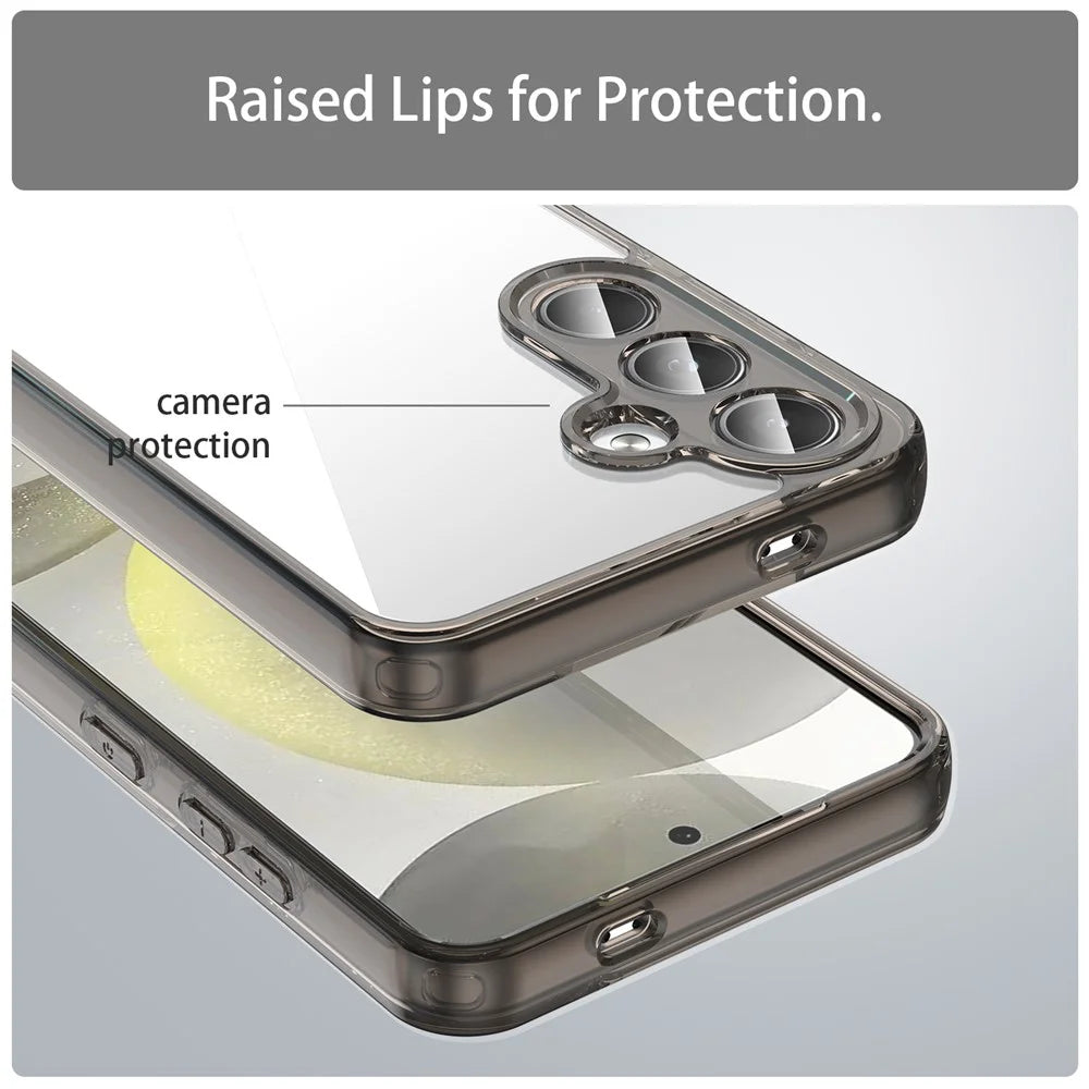 For Samsung Galaxy S24 Case TPU + Acrylic Phone Back Cover Anti Yellowing - Black - 7