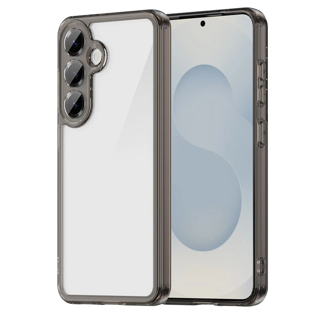For Samsung Galaxy S25 Case TPU + Acrylic Phone Back Cover Anti Yellowing - Black - 1
