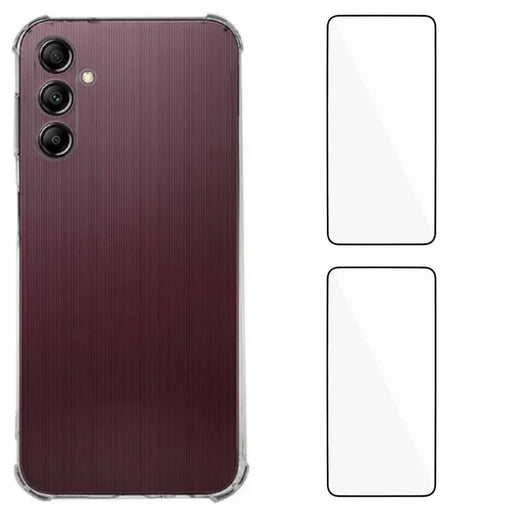 WANLONFENG For Samsung Galaxy A15 4G / Galaxy A15 5G TPU Case  WL3 Series 1.5mm Phone Cover with 2Pcs Tempered Glass Films - Transparent - 1