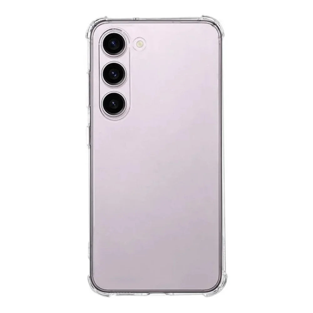 WANLONFENG For Samsung Galaxy S23 TPU Case  WL3 Series 1.5mm Phone Cover with 2Pcs Tempered Glass Films - Transparent - 4
