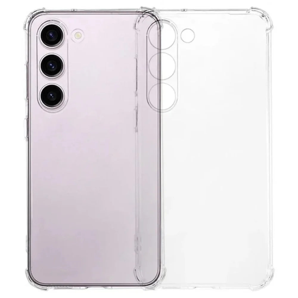 WANLONFENG For Samsung Galaxy S23+ TPU Case  WL3 Series 1.5mm Phone Cover with 2Pcs Tempered Glass Films - Transparent - 2